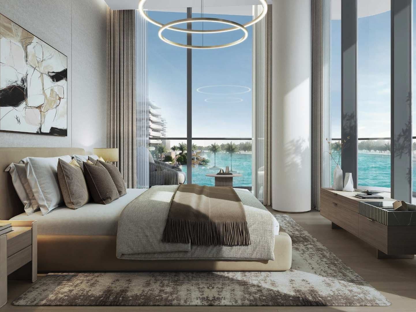 Master bedroom with water views