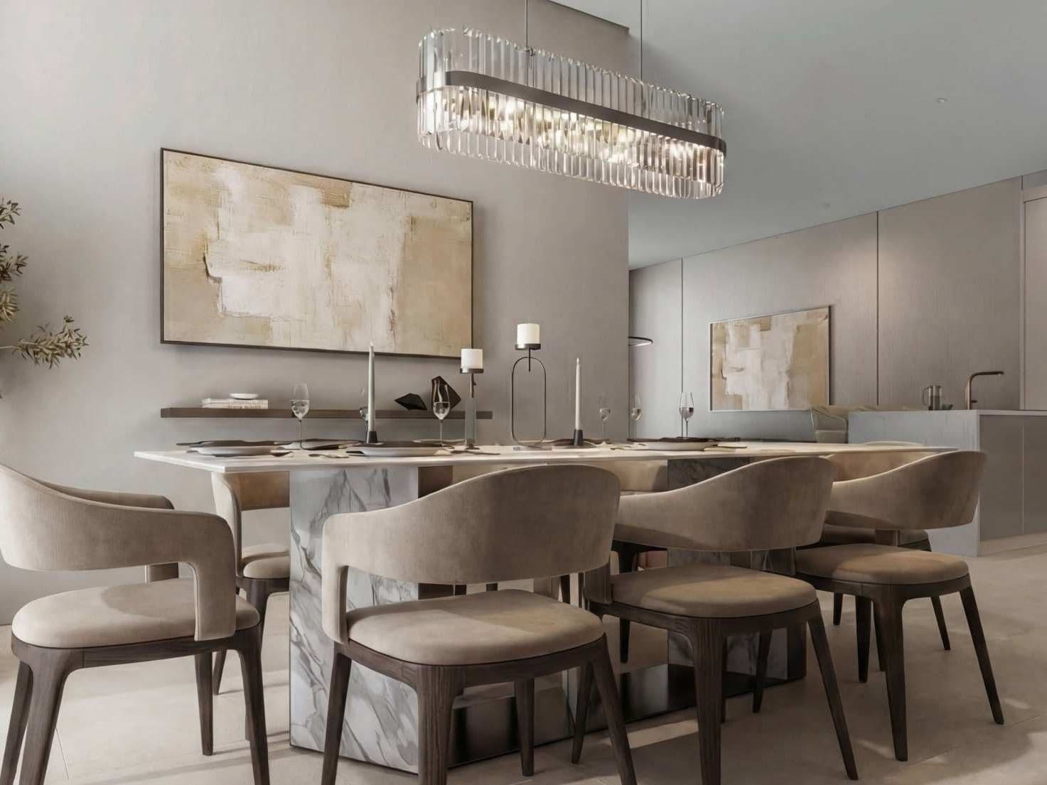 Dining area and kitchen